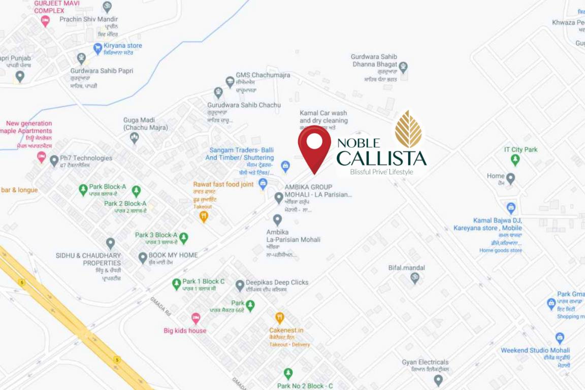  callista Location Plan