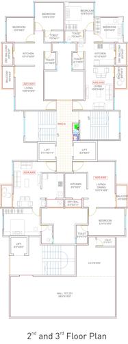  kingston Kesar Kingston Block A Cluster Plan from 2nd to 3rd Floor
