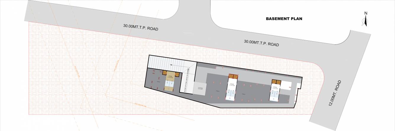  siddhivinayak heights A+B+C Basement Cluster Plan