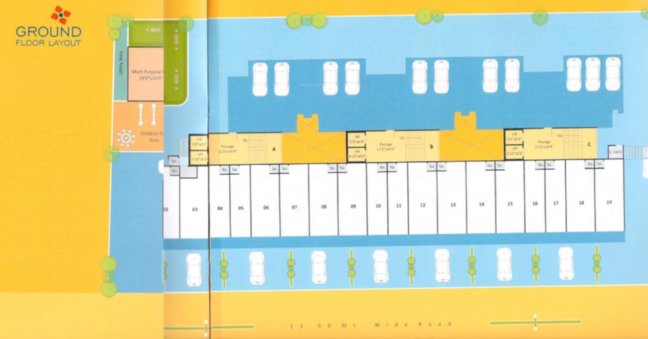  ria enclave Tower A, B & C Cluster Plan For Ground Floor