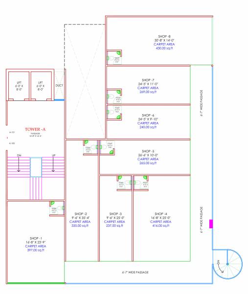  burhani-plaza A Cluster Plan For 1st Floor