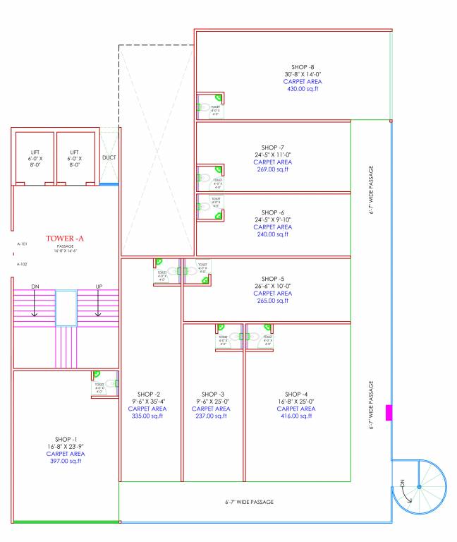  burhani plaza A Cluster Plan For 1st Floor