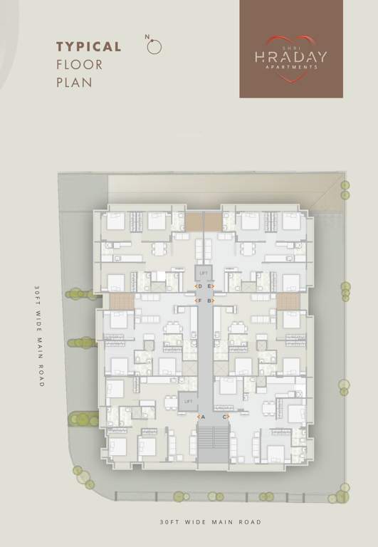  shri hraday appartments Shri Hraday Appartments Cluster Plan for 1st Floor