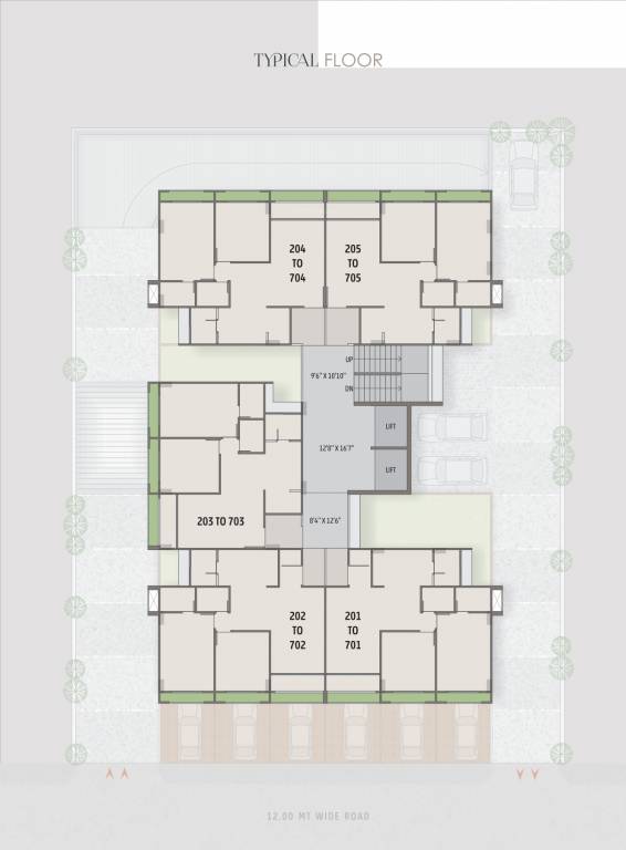  sthapatya residency Sthapatya Residency Cluster Plan for Typical Floor
