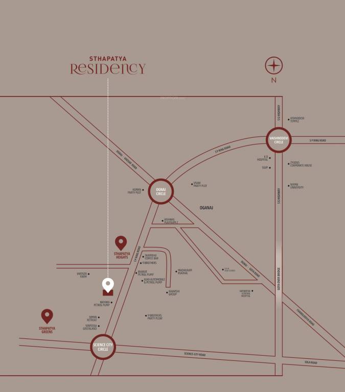  sthapatya residency Location Plan