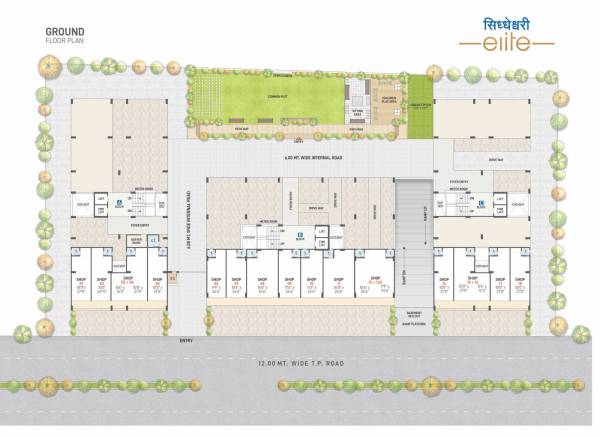  siddheshwari-elite A+B+C Ground Cluster Plan