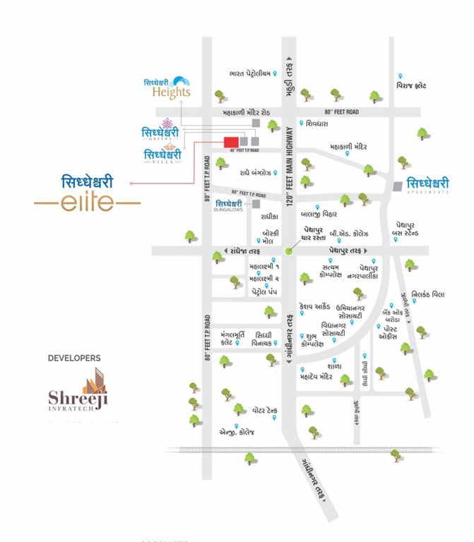  siddheshwari elite Location Plan