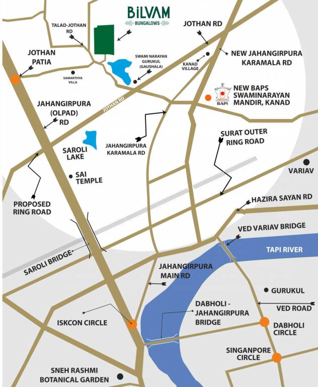  bilvam bungalows Location Plan
