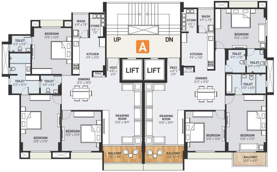  siddhivinayak signature A Cluster Plan For 11th Floor