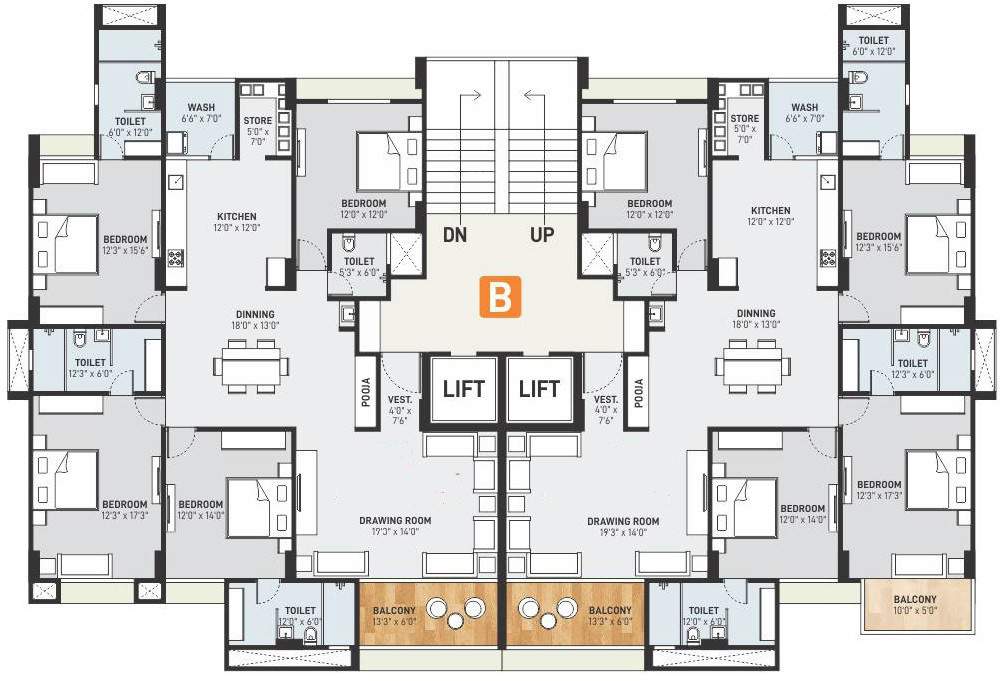  siddhivinayak signature B Cluster Plan For 11th Floor