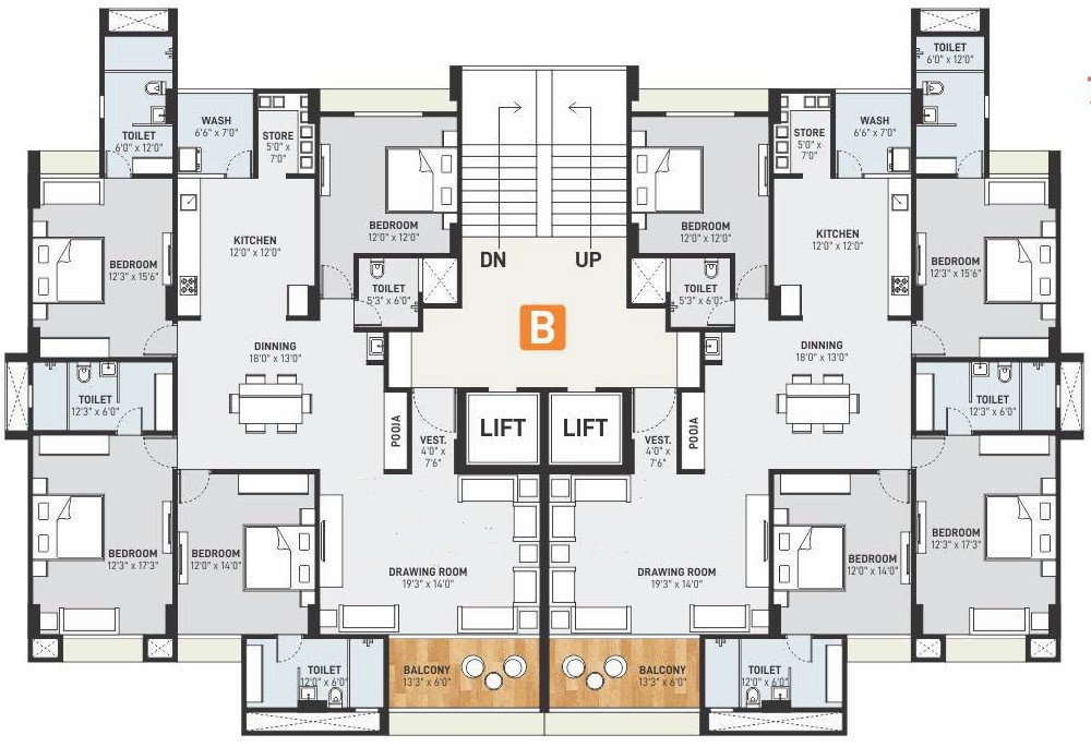  siddhivinayak signature B Cluster Plan For 2nd, 3rd, 6th, 7th, 8th, 10th, 