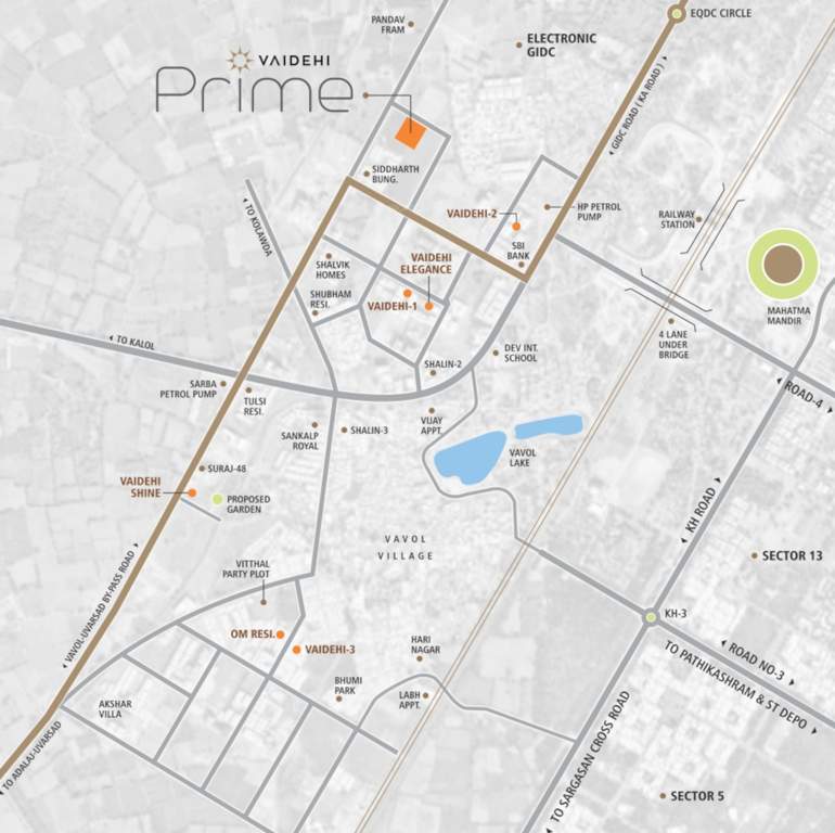  vaidehi prime Location Plan