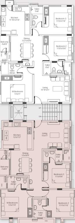 urbanest Urbanest Cluster Plan from 1st to 4th Floor