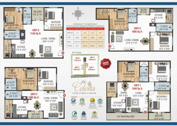  s-v-celesta S V Celesta Cluster Plan For Typical Floor