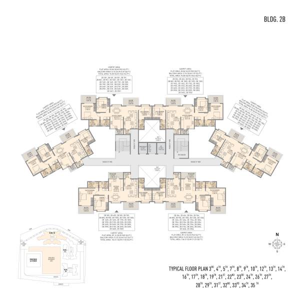  skyline-phase-ii 2B Cluster Plan for Typical Floor