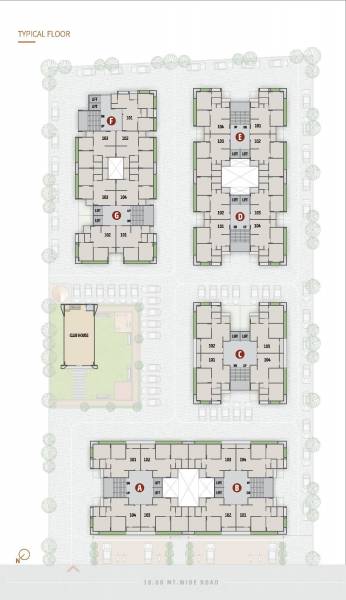  the-willows Block A, B, C, D, E, F, G Typical Cluster Plan