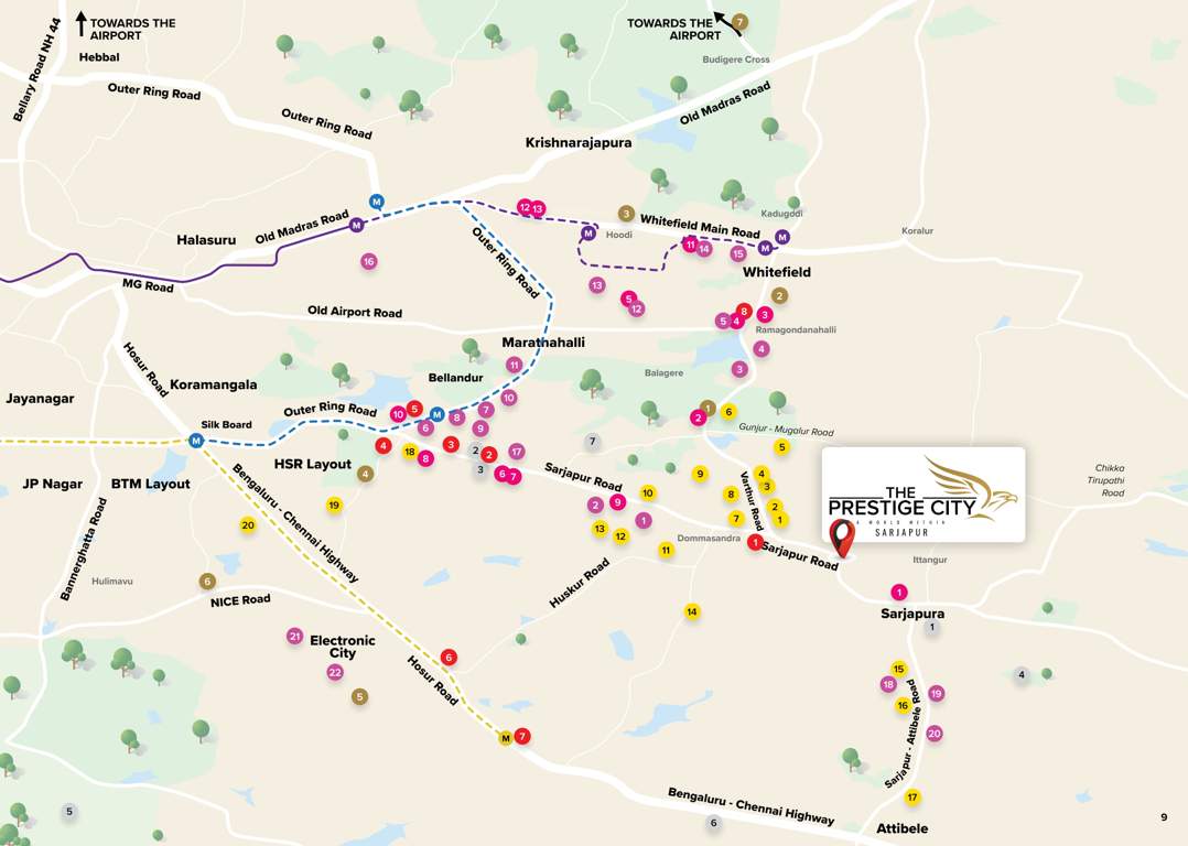 eden park the prestige city Location Plan