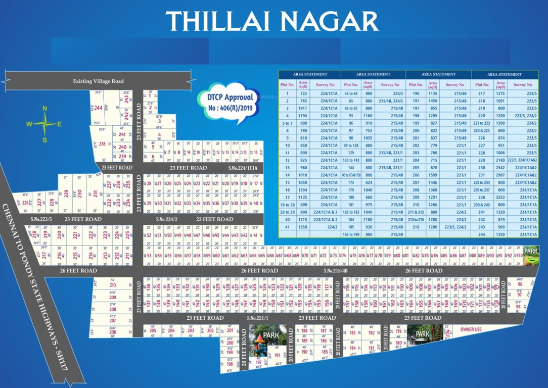  thillai nagar Layout Plan