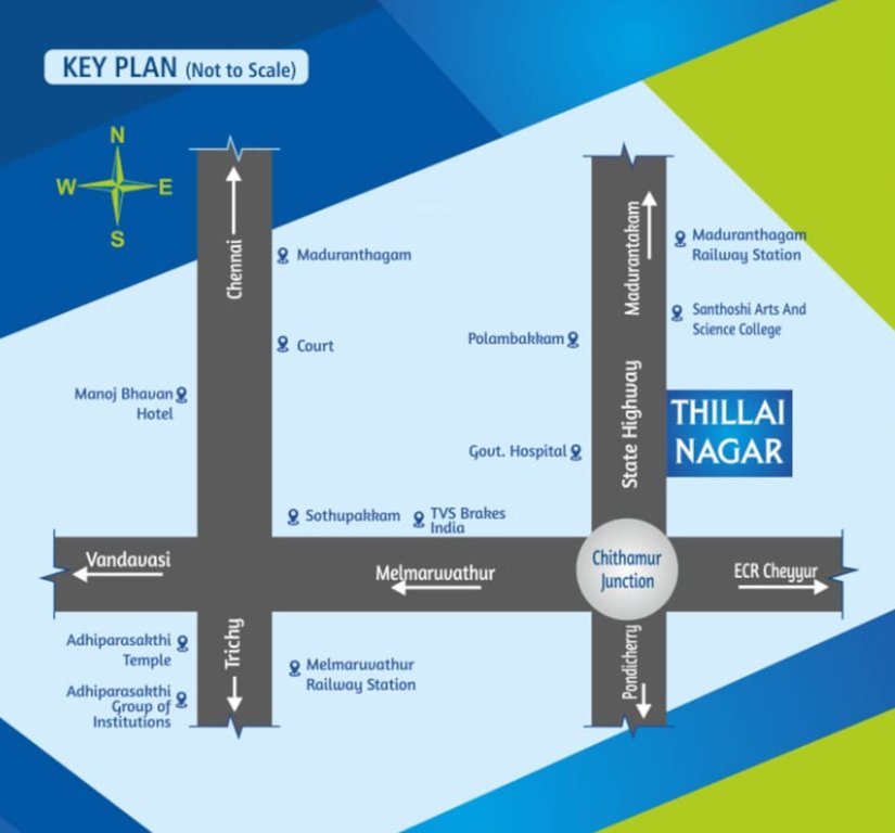  thillai nagar Location Plan