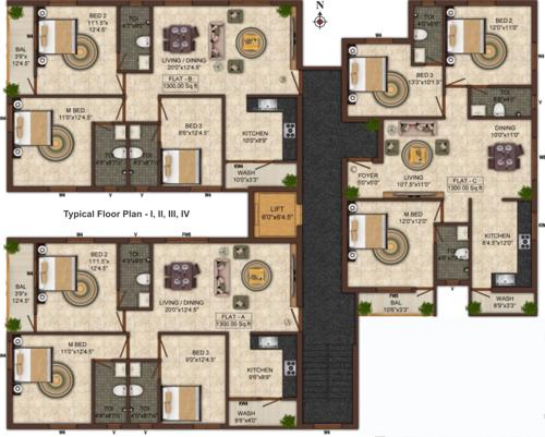  sai-anbhagam Sai Anbhagam Cluster Plan From 1st To 4th Floor