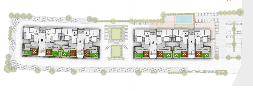 shiv ganga sky Block A Cluster Plan for 13th Floor