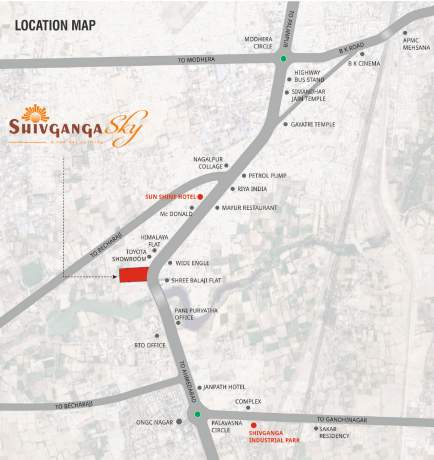 shiv ganga sky Location Plan