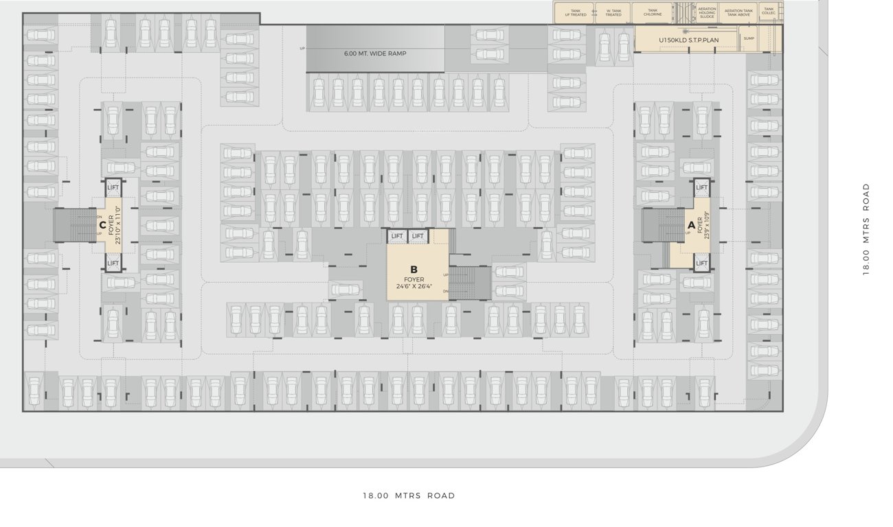  turquoise grandeure Block A B and C Cluster Plan for Basement 2