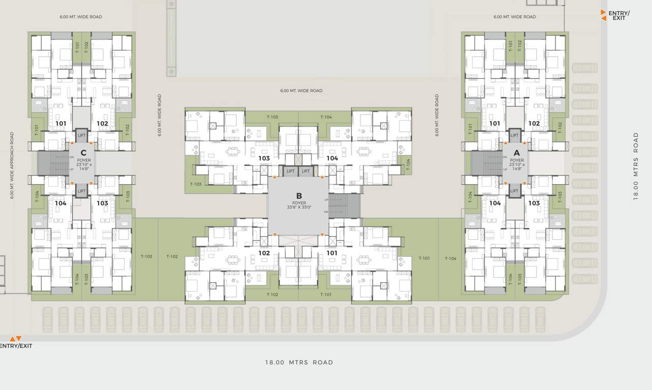  turquoise grandeure Block A B And C Cluster Plan from 1st to 13th Floor