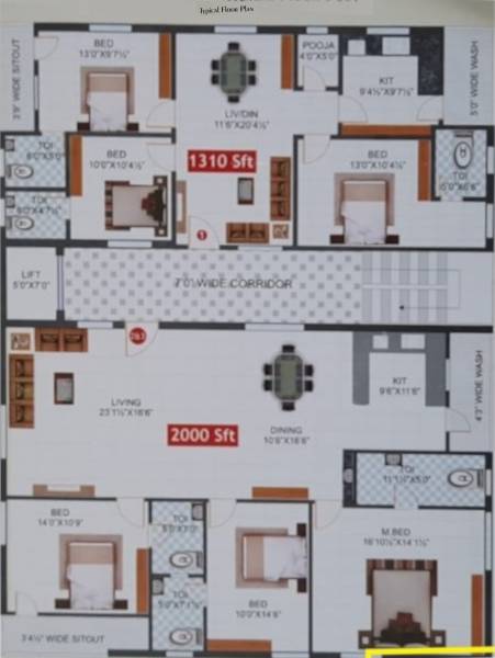  velocity Dummy Tower Cluster Plan from 1st to 5th Floor