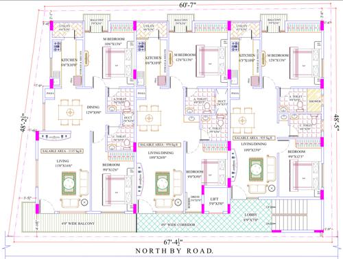  sree-jwalamukhi Sree Jwalamukhi Cluster Plan from ground to 3rd Floor