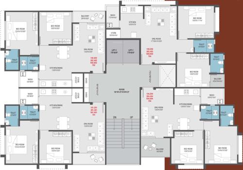  shree-sharan-70 Block B Cluster Plan from 1st to 7th Floor