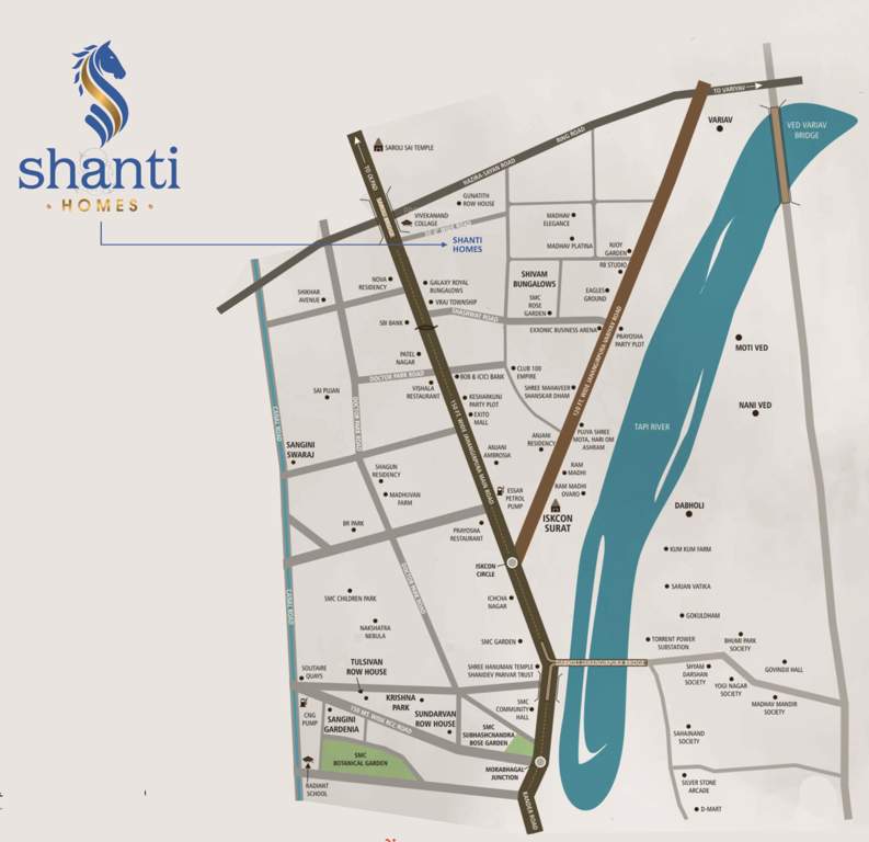  shanti homes Location Plan