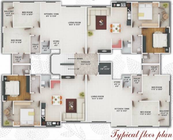 Typical Cluster Plan sai-palace-building-f-g Typical Cluster Plan