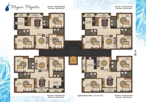  mayuri-mejestic Mayuri Mejestic Cluster Plan From 1st to 5th Floor