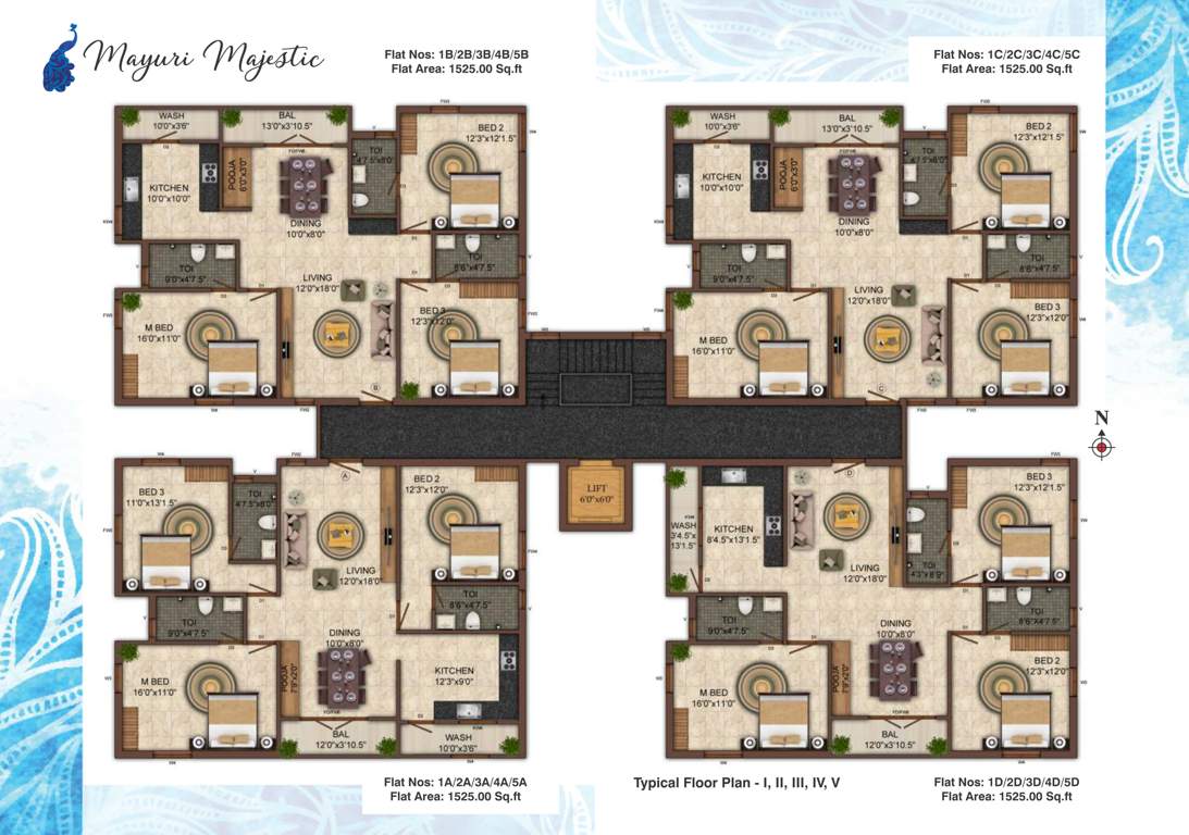  mayuri mejestic Mayuri Mejestic Cluster Plan From 1st to 5th Floor