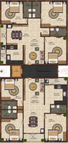  chandrika Chandrika Cluster Plan From 1st To 3rd Floor