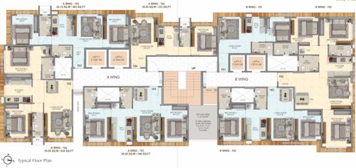  umiya-parijat Umiya Parijat Cluster Plan from 1st to 16th Floor