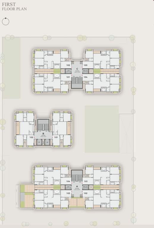  atishay shivalay iii Block A Cluster Plan for 1st Floor