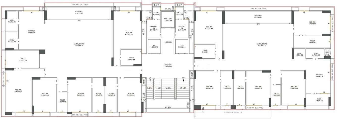 the emerald F Cluster Plan From 1st To 12th Floor