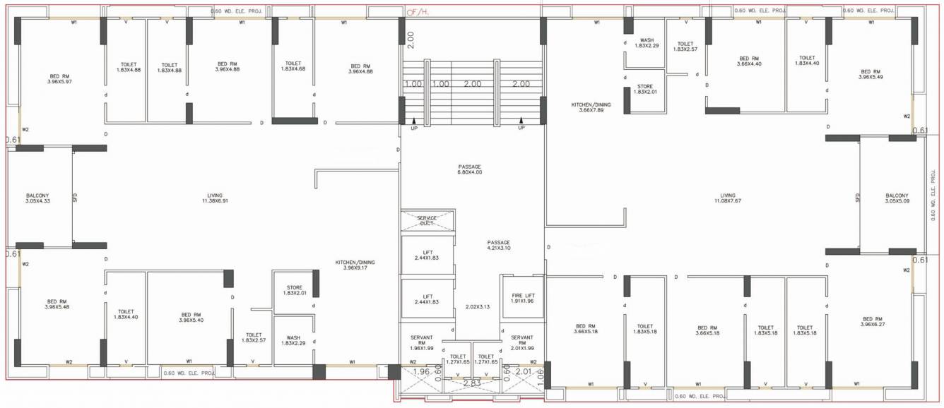 the emerald G Cluster Plan From 1st To 12th Floor
