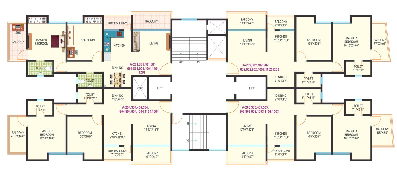  galaxy Building A Cluster Plan For Typical Floor