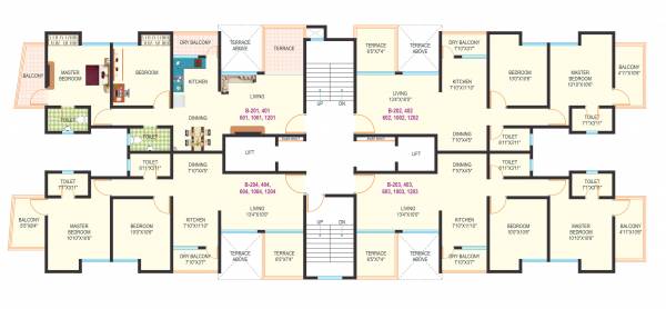  galaxy Building B Cluster Plan For Even Floors