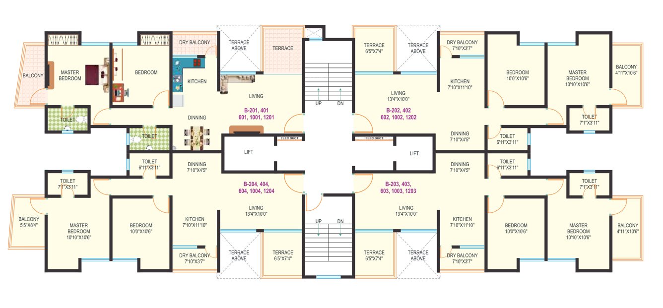  galaxy Building B Cluster Plan For Even Floors