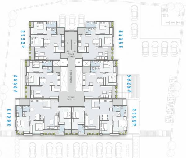 Tower A Cluster Plan from 3rd to 7th Floor skylife Tower A Cluster Plan from 3rd to 7th Floor