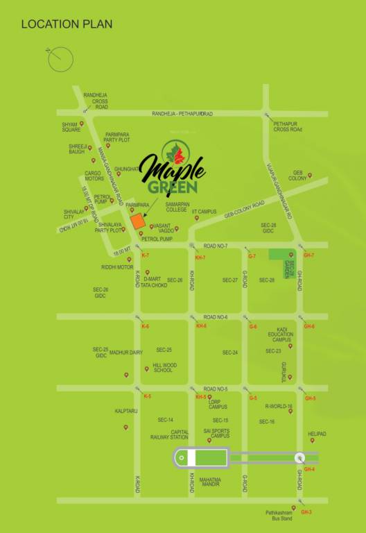  maple green residency Location Plan
