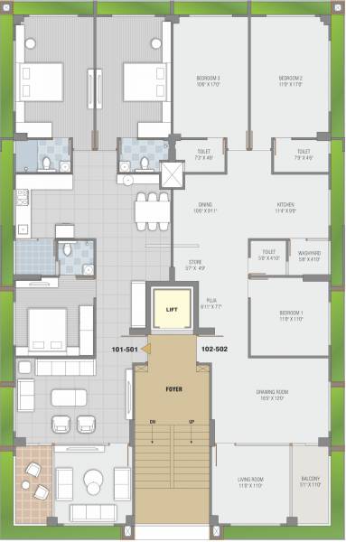  sun-aashka-2 Sun Aashka 2 Cluster Plan For 1st Floor