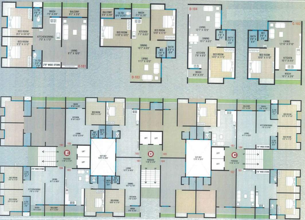  dev shrustee Block C D and E Cluster Plan