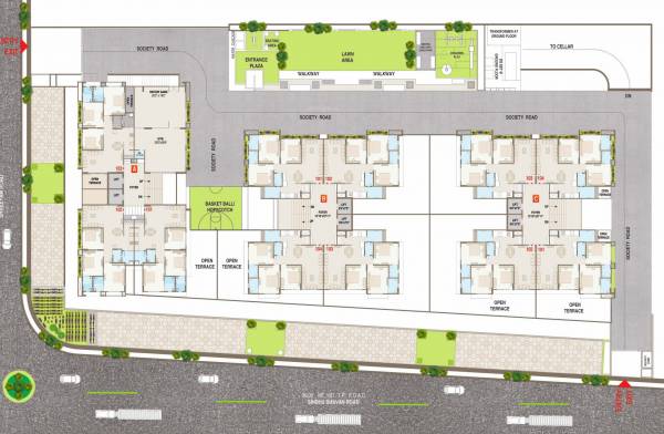  lotus Block A + B + C Cluster Plan for 1st Floor