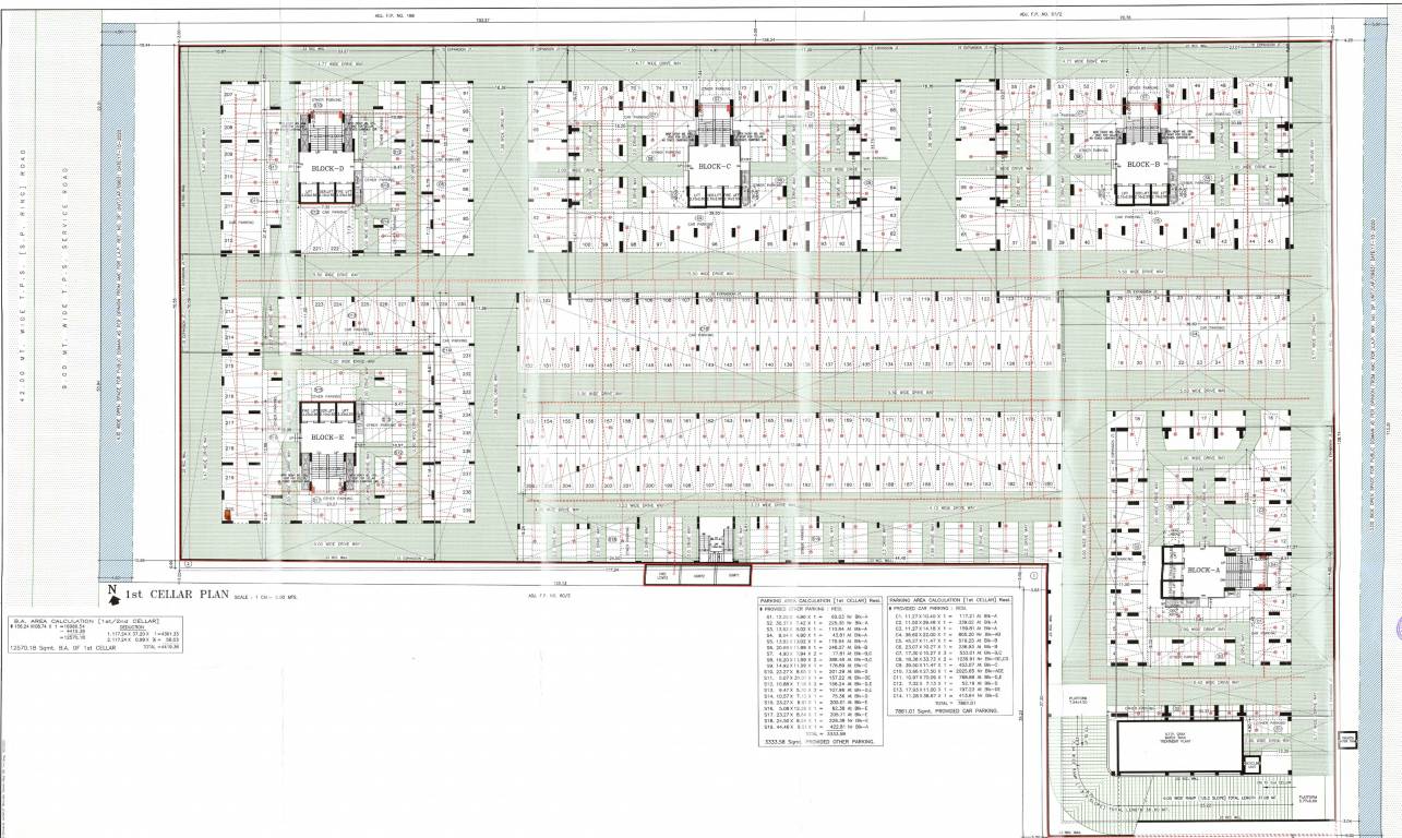  indraprasth shivanta Block A B C D and E Cluster Plan for Basement 2 