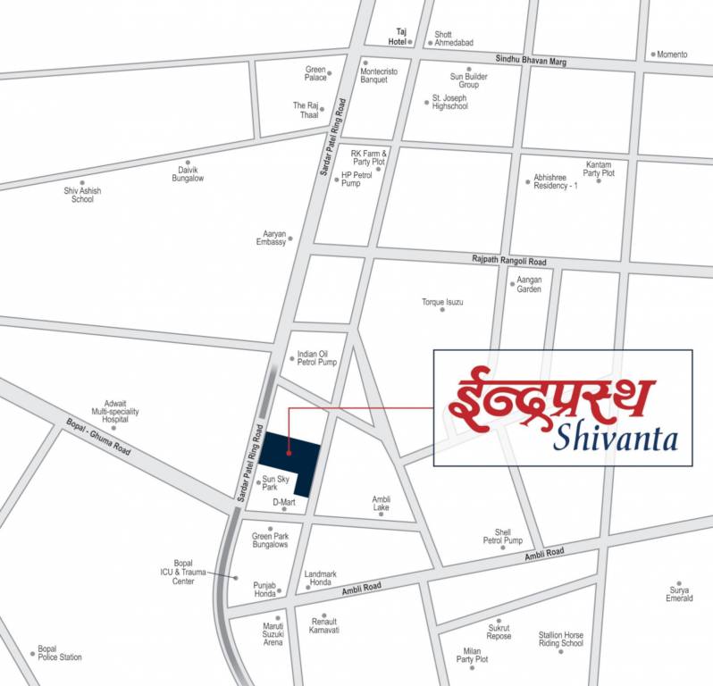  indraprasth shivanta Location Plan
